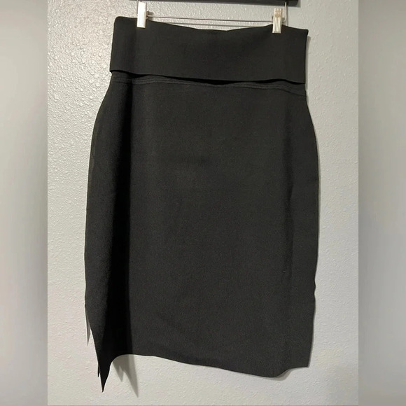 NWT MM Lafleur Harlem Skirt Plus Sz 2A Black w/ Side Slits  HLMBLK2A GORGEOUS! - Picture 1 of 7